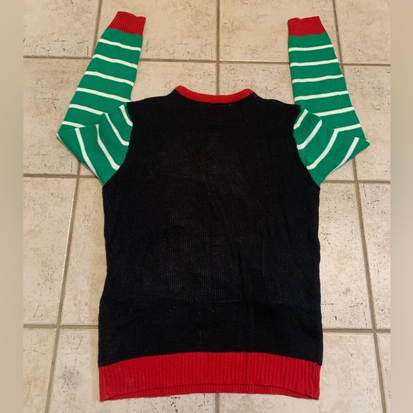 Happy Holidays Light Up Elf Ugly Christmas Sweater, Size L/G - Picture 6 of 7